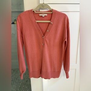Loft button vneck sweater